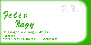 felix nagy business card